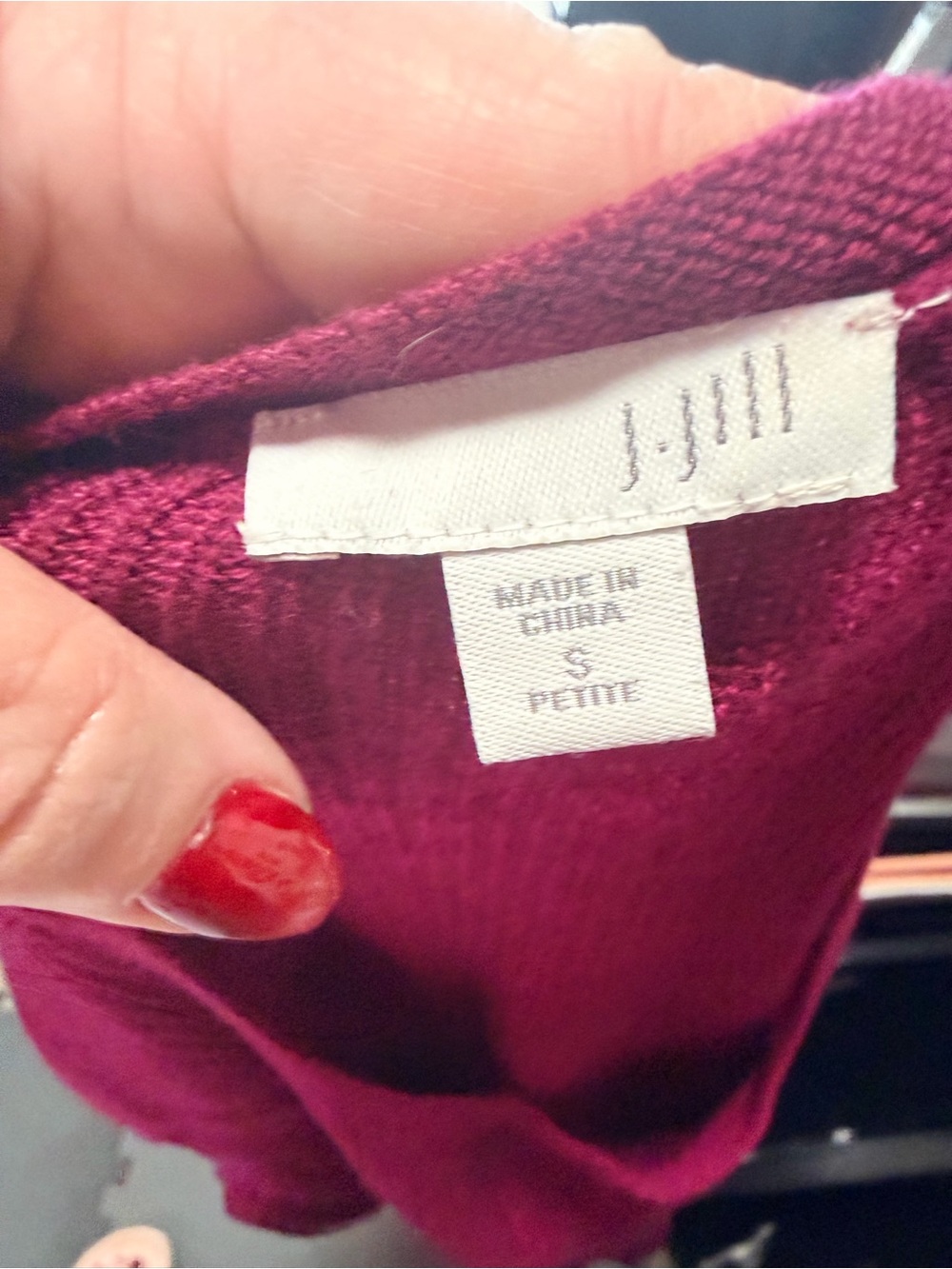 J.Jill Women’s Ribbed Tunic Top - Raspberry - Picture 3 of 5